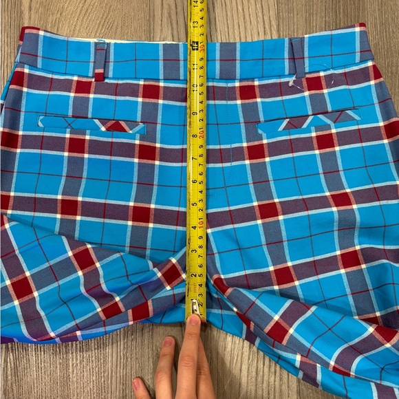 SOLD- Anthropologie Size 8 Pants The Essentials Slim Kick Flare Jeans Red Blue - Picture 16 of 16